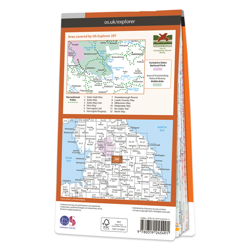 OS Explorer Map 297 - Lower Wharfedale-1